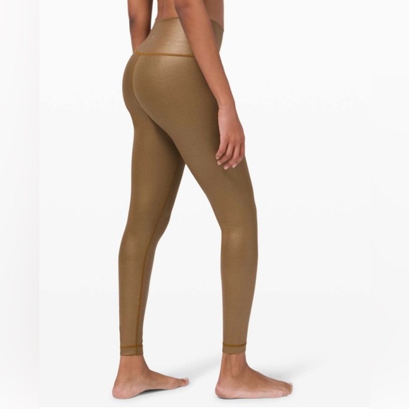 Lululemon Wunder Under High-Rise Tight *Foil 28" in Matte Copper Foil - Picture 2 of 8